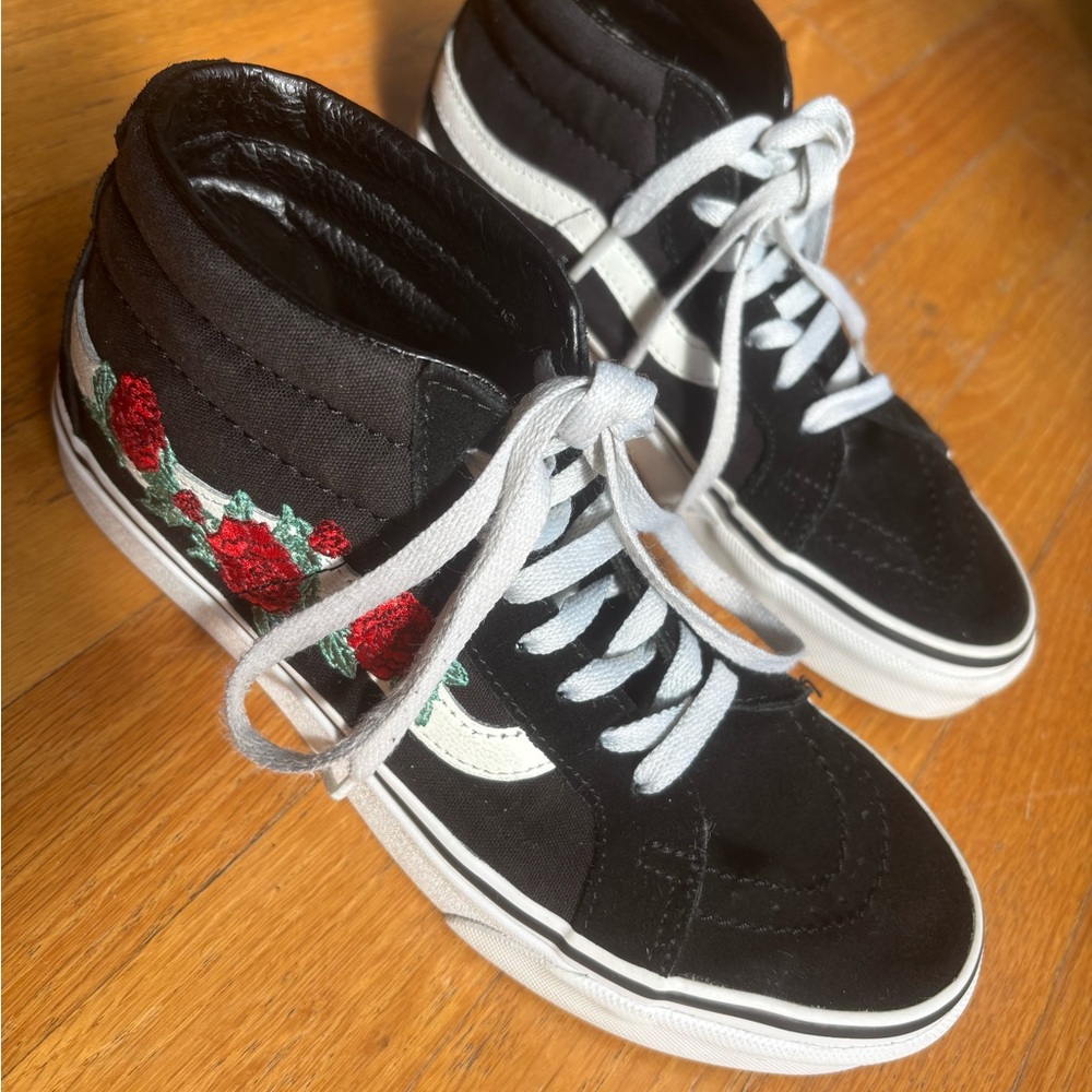 Vans Classic with Embroidered Rose